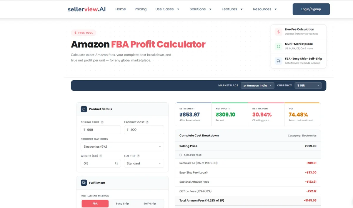 Sellerview.ai screenshot 2