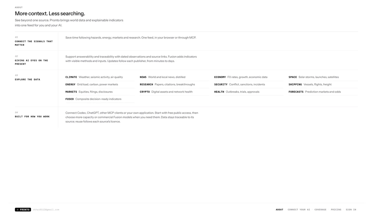 Pronto screenshot 2