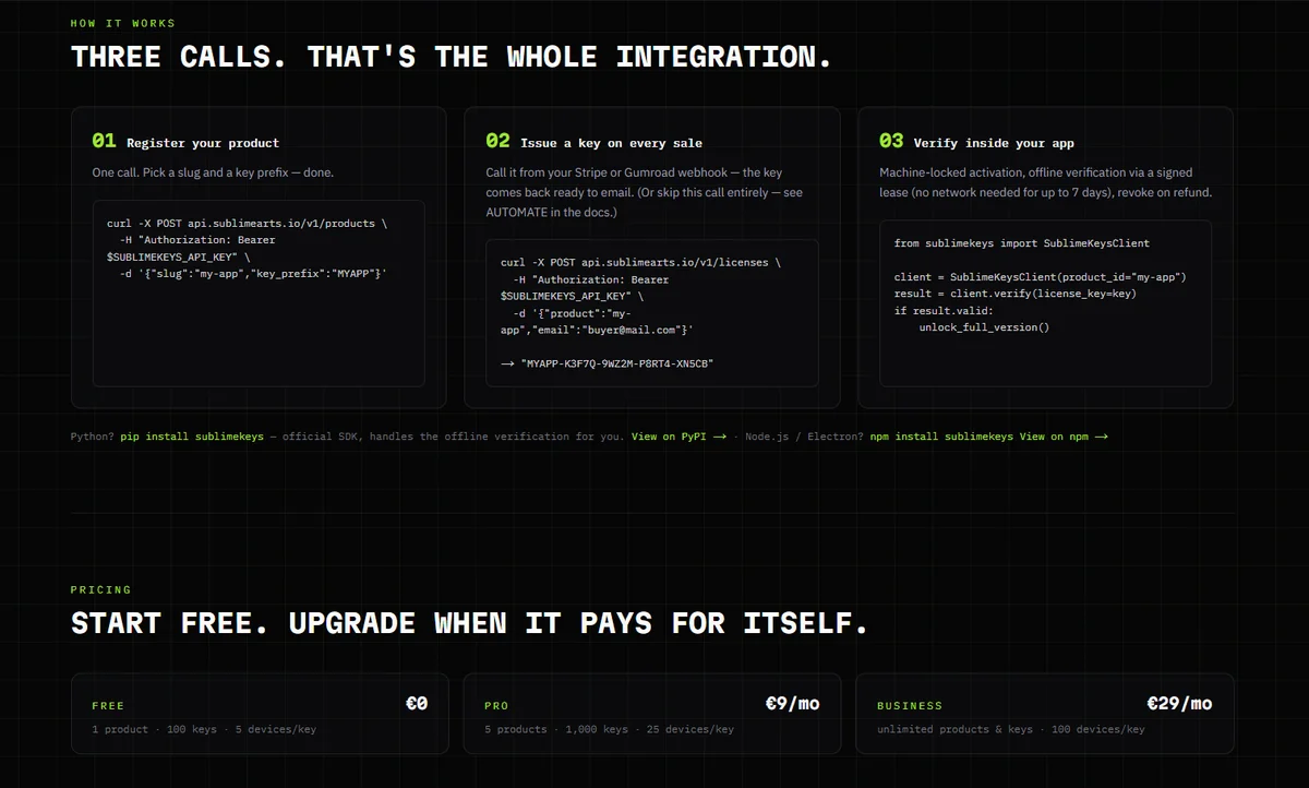 SublimeKeys screenshot 2