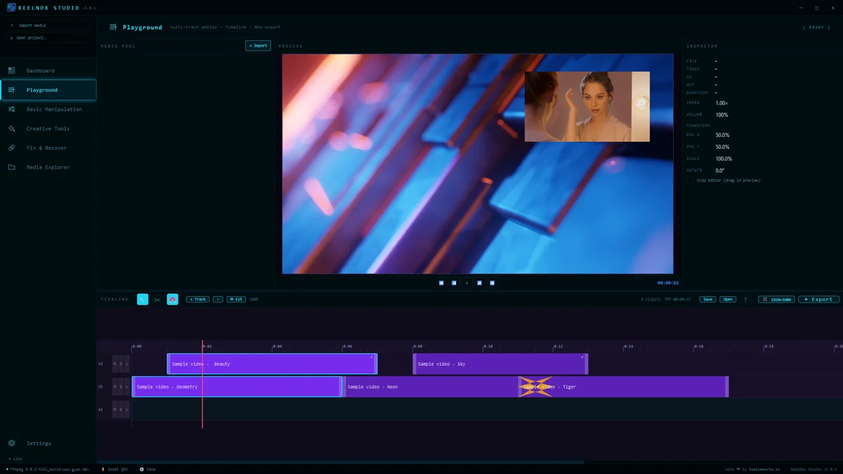 ReelNox Studio screenshot