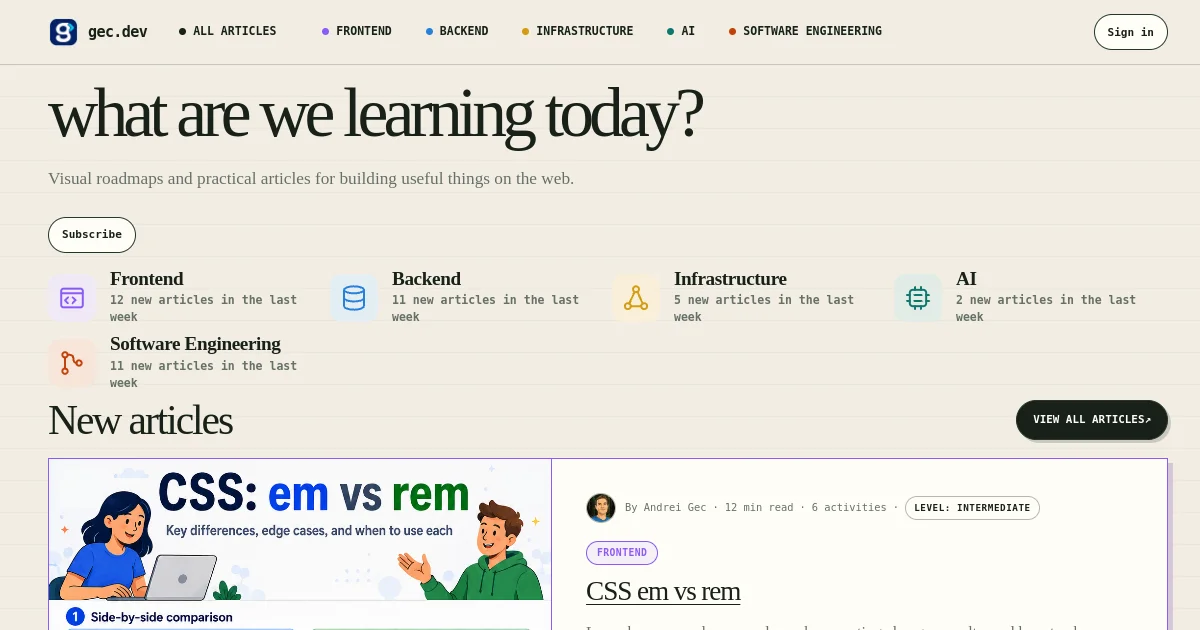 gec.dev screenshot