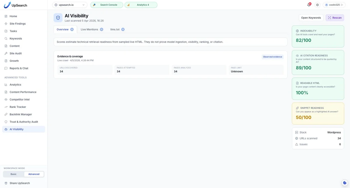 UpSearch screenshot 2