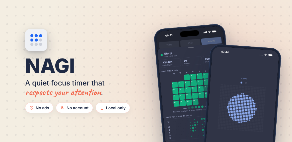 Nagi: Pomodoro Focus Timer preview