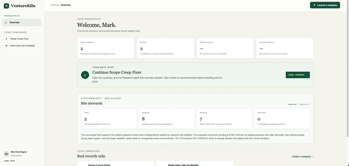 VentureKiln screenshot 4