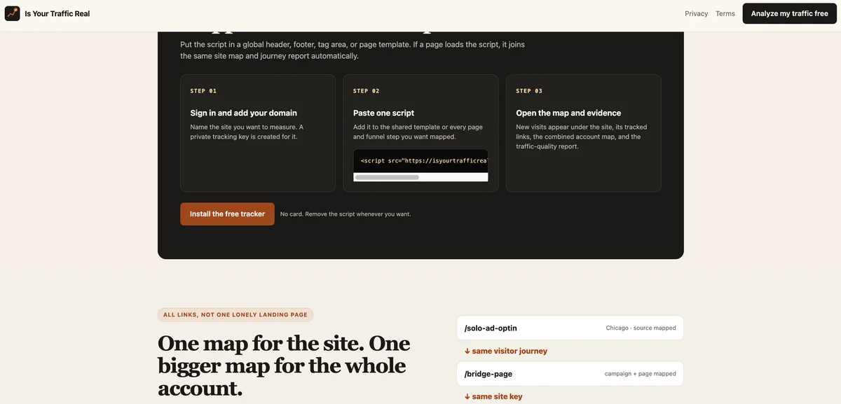 Is Your Traffic Real screenshot 3