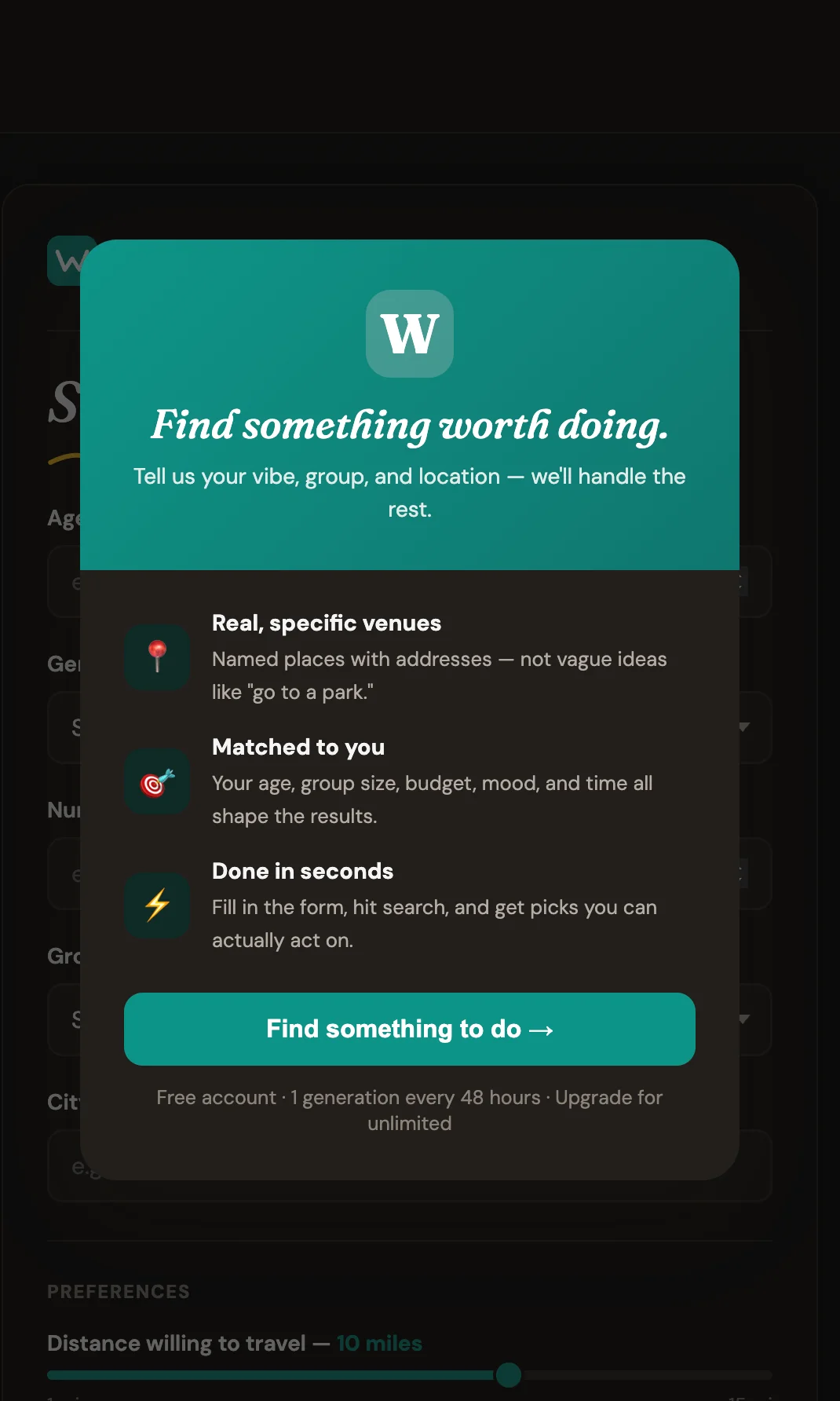 What2Do screenshot 2
