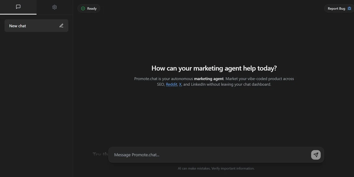Promote.chat screenshot