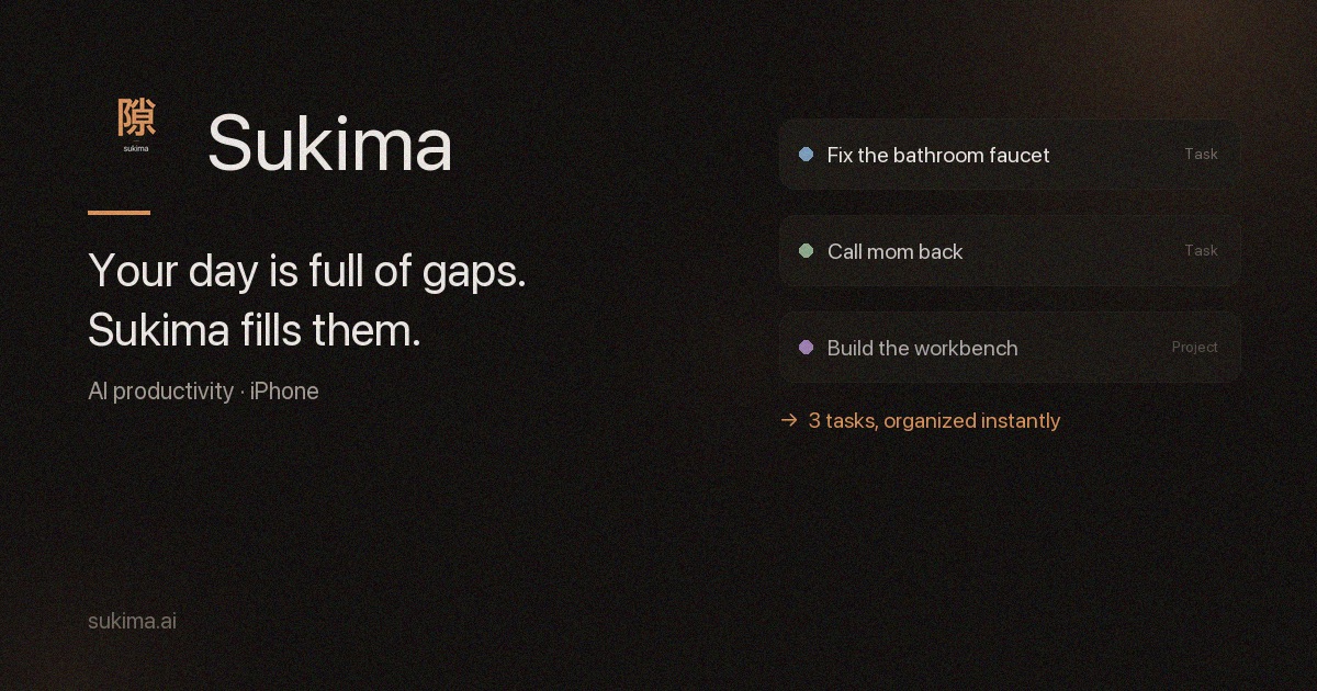 How I Built Sukima: A calm productivity app for overwhelmed people cover image